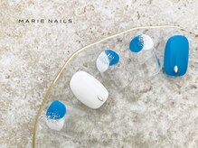 マリー ネイルズ いわきラトブ店(MARIE NAILS)/ブルー 新規6600円税込 0424b