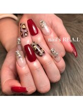ネイルズリアル 倉敷(nail's RE.A.L)/レオパードネイル