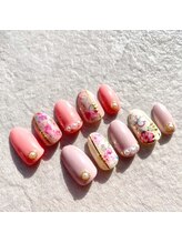 ブリオン 六本松店(Bullion)/スプリングフラワーネイル