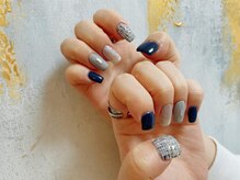 モグネイル(Mogunail)/9.10月定額A ツイードネイル