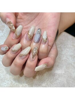 ニュアンス/ミラーネイル