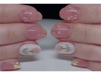 アラマンダ ネイル(Allamanda Nail)/ちゅるんとお花~