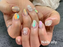 ネイルズアリー 立川店(Nails ally)/氷ネイル×うるうるネイル×春