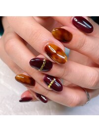 大人チックなべっ甲ネイル