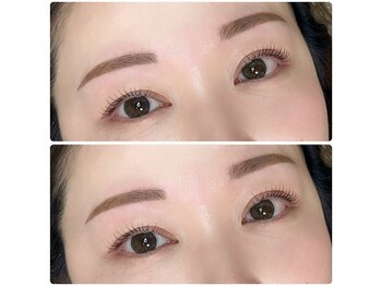 ピュア(pur.)/美眉wax間引き付+まつ毛パーマ