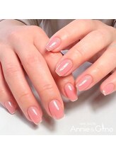 キュアバイアニーアンドジーノ(Qa by Annie&Gino)/キラキラフレンチネイル