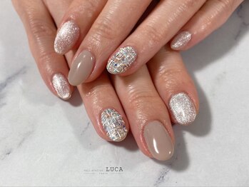 ネイルアトリエルカ(nail atelier LUCA)/M-530 大人可愛いツイードネイル