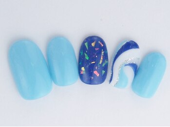 ネイルサロン ドレリッチ 大宮店(drerich)/シンプルプッチブルー