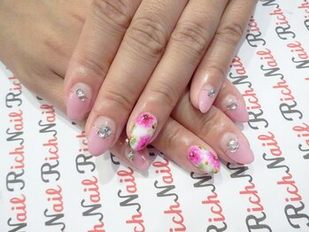 ネイル リッチ(Nail Rich)/お花×フレンチ