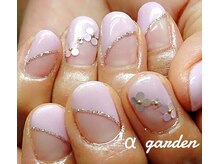 ネイルサロン アルファガーデン 町田本店(α garden)/ラメライン付フレンチ●オフ込2h