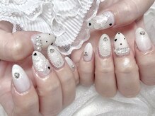 モカ 心斎橋(moca by Lee)/【Aina】ホワイトネイル