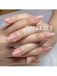 ラメフレンチネイル