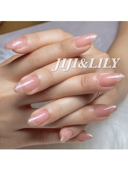 ラメフレンチネイル