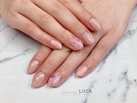 M-192ニュアンスフラワーネイル