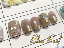ネイルアンドまつげエクステ ブルーリーフ 四谷三丁目店(Blue Reef)/ホログラムフラワーネイル