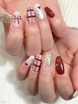 テラス(TERRACE)/ガーリーバレンタインネイル