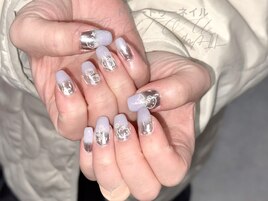 紫xミラーx白キティ