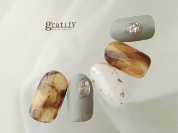 グラティフィー(gratify)/秋カラーニュアンスべっこう柄