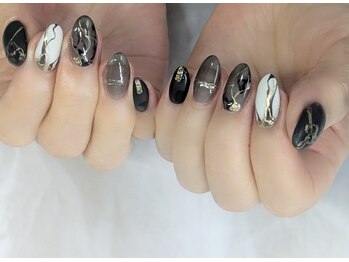 ランブルネイル(RAMBLE NAIL)/ブラックアートネイル