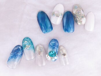 シェリーネイル(Cherie Nail)/夏シェルタイルネイルデザイン♪