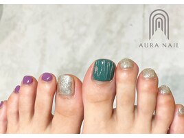 アシンメトリーフットネイル