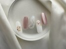 うる艶マグネット×押し花ネイル