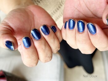 ネイル ドゥ 岡山駅前店(Nail Doux)/ミラースキニーフレンチ