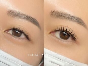 ルシアラッシュブロウ 自由が丘(LUCIA LASH BROW)の写真/ダメージレスなまつげパーマ☆リフトアップ効果でナチュラルながらもパッチリとした魅力的なお目元に！