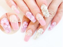 ネイルコレクション ピンク(Nail Collection Pink)/スカル放題♪３Ｄ桜・スクエア