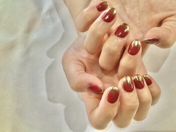 フリースタイル(Free Style)/☆深みボルドー&ミラーグラデ☆