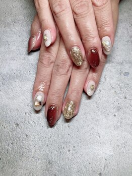 ラグネル(Luxnal)/大人ブラウンニュアンスネイル