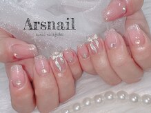 アルスネイル(Ars nail)/ちゅるんリボンネイル