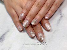 ネイルアトリエルカ(nail atelier LUCA)/M-664 大人可愛いリボンネイル