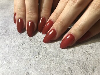 くすみピンクワンカラーネイル