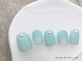 マリー ネイルズ いわきラトブ店(MARIE NAILS)/ミント 新規6600円税込 0424c