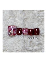 リリフリー(riri Free)/赤べっ甲　フットネイル