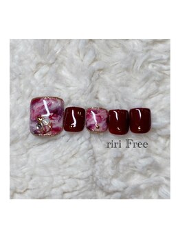 リリフリー(riri Free)/赤べっ甲 フットネイル