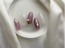 ネイル スパ ココプラス(Nail spa Cocoplus)/偏光パープル×バカラネイル