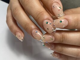 カラフルストーンクリアフレンチ