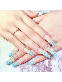 ツイード×フレンチネイル
