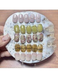 ピンク/ブラウン/ピスタチオ