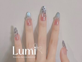 ルミネイル 大宮東口店(Lumi Nail)/シルバーリボンフレンチ