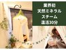 【人気No.3◇温活】極上デトックス＊ミネラルスチーム　天然水500ml付