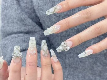 クイーンズビューティーサロン 新宿本店(Queen's beauty salon)の写真/女子に人気のモテ可愛ネイルをご提案♪≪韓国/ワンホン》デザイン大人気♪