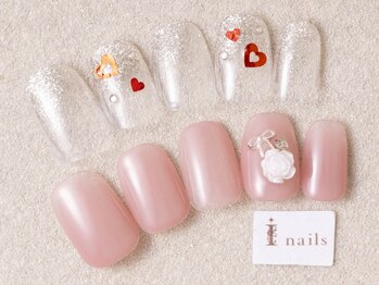 アイネイルズ 三宮店(I nails)の写真/初回オフ込★シンプルコース¥6500♪シンプルだけどトレンド感も♪日常使いもお呼ばれネイルも☆［三宮］