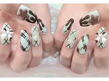 キレイエ ネイルズ(KIREIE NAILS)/チョコミント ガーリー リボン