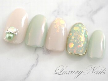 ラグジュアリーネイルズ アカバネ(Luxury Nails Akabane)/うるうる*オーロラアート