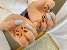 モグネイル(Mogunail)/レオパードネイル　秋ネイル