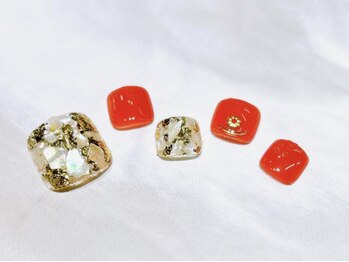 フィールネイル 天王町店(feelnail)/フットトレンド定額　9500円