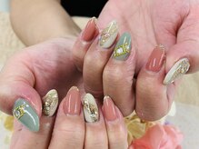 ダブルネイル(Double Nail)/【ほり】ゴージャス☆秋カラー